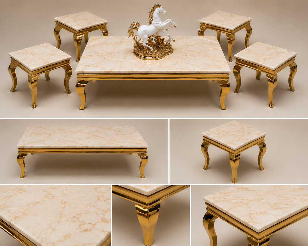Couchtisch-Set Marmoroptik