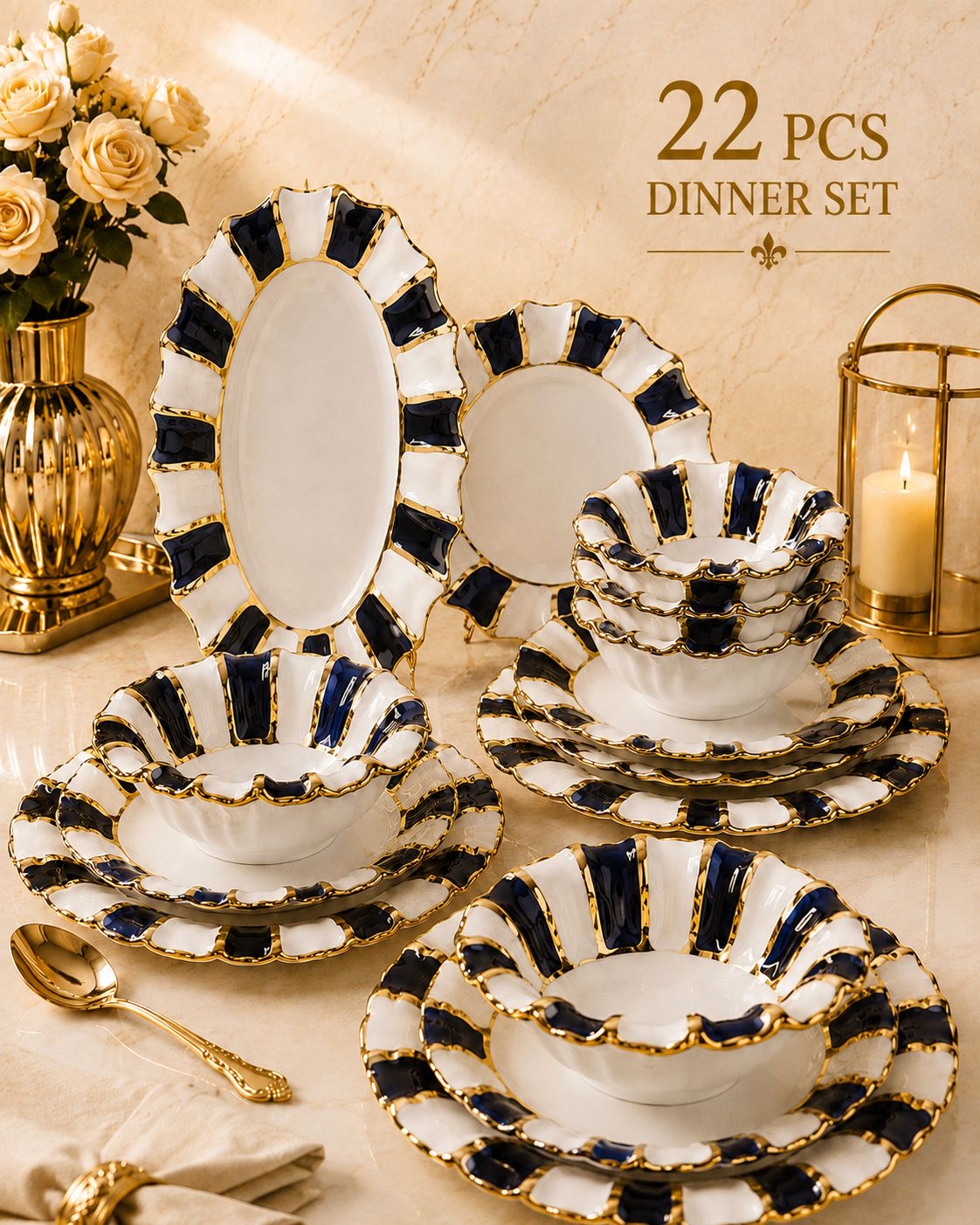 22-teiliges Dinner Set