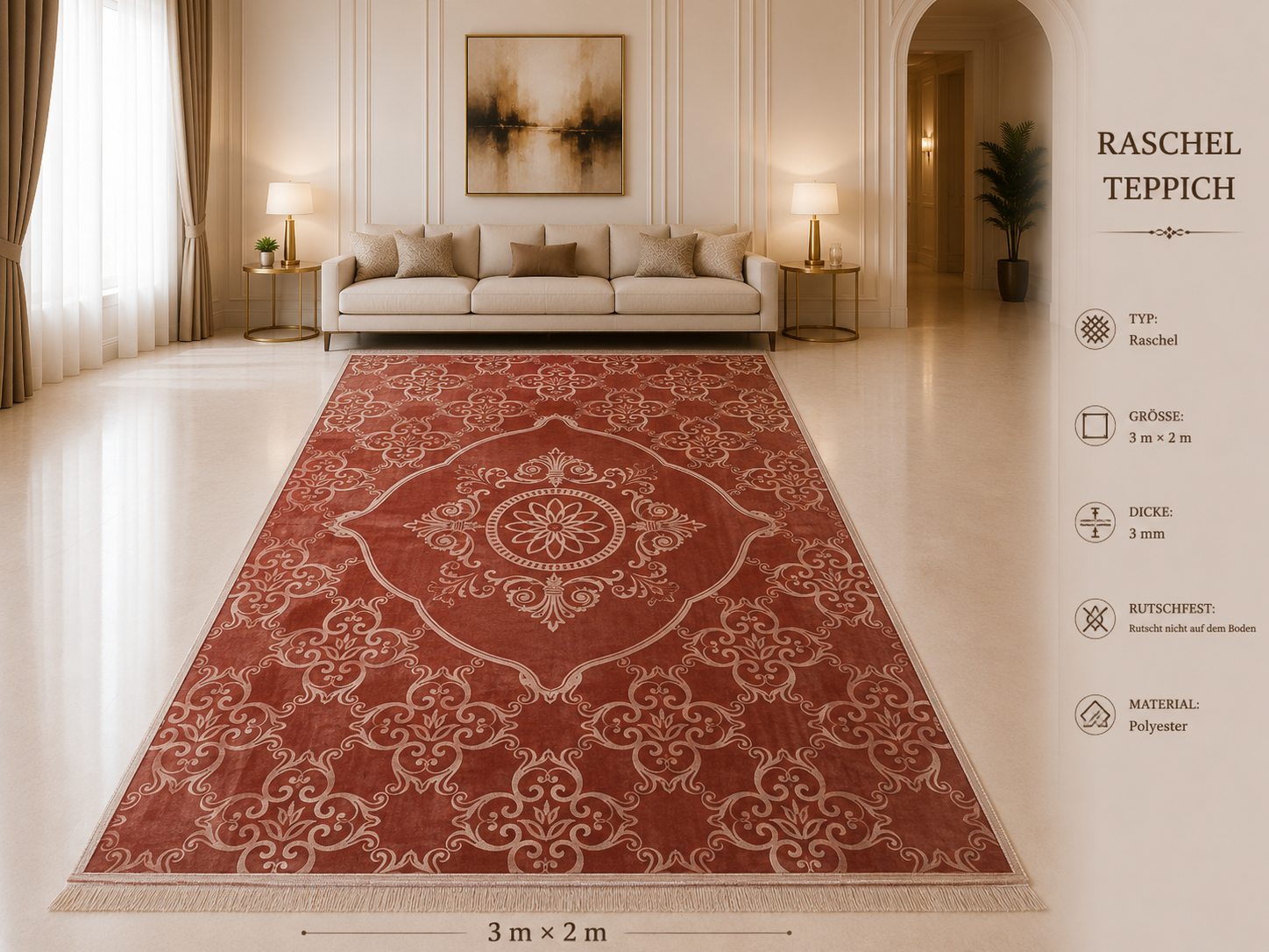 Luxus TEPPICH 300cm x200