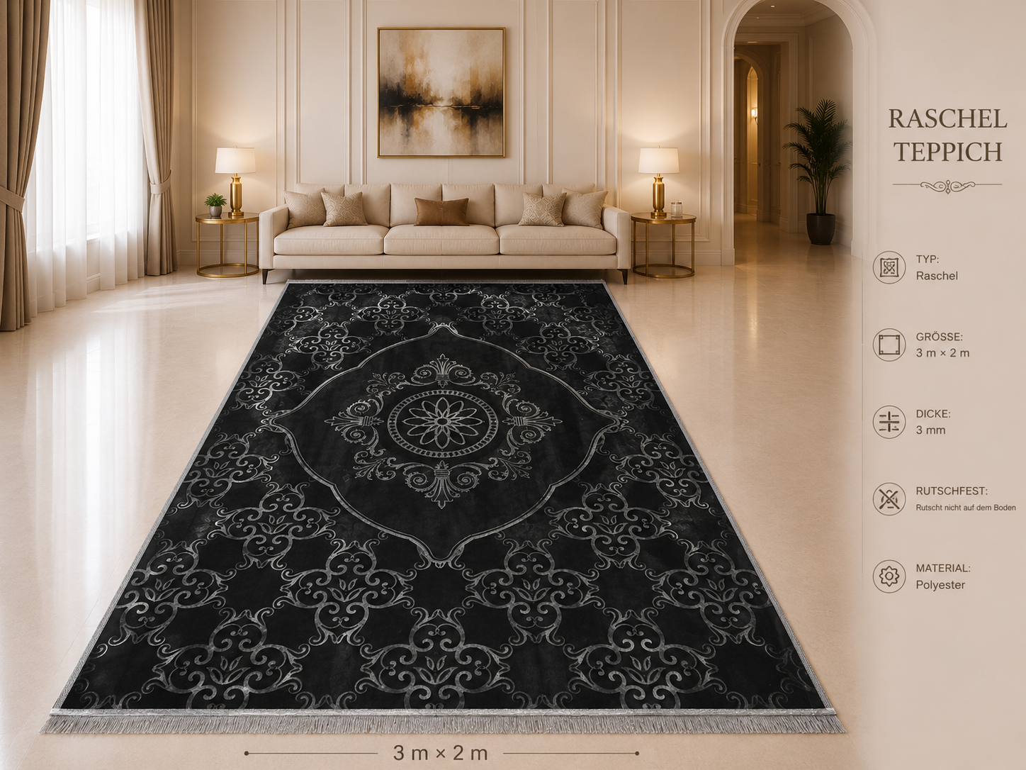 Luxus TEPPICH 300cm x200