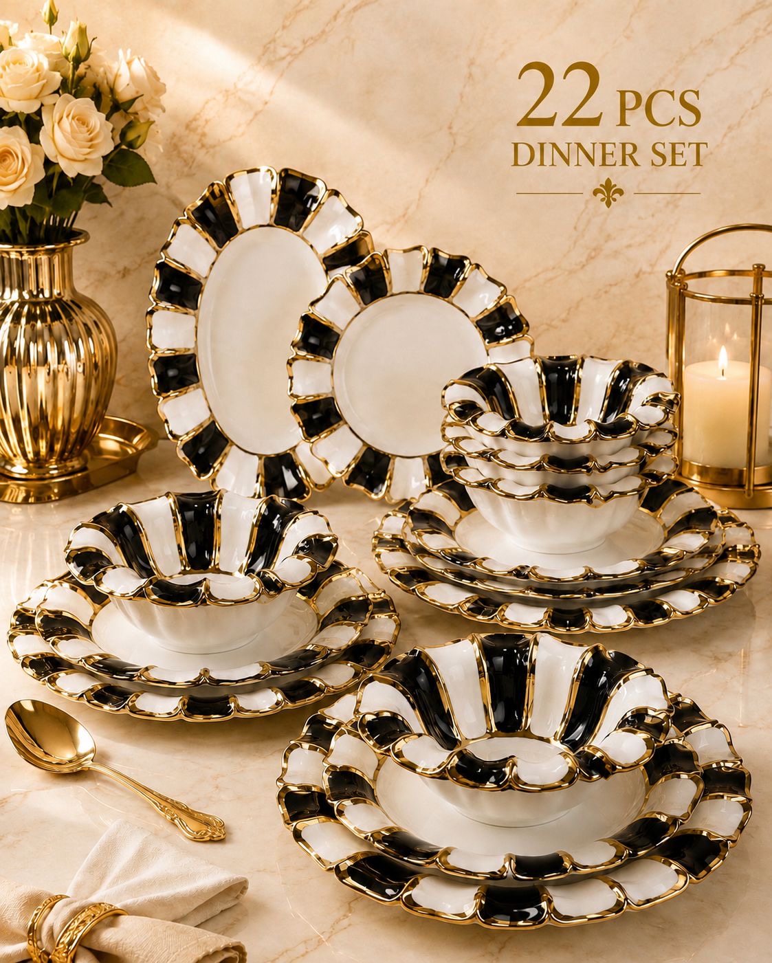 22-teiliges Dinner Set