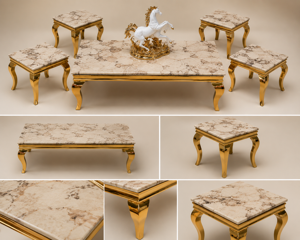 Couchtisch-Set Marmoroptik
