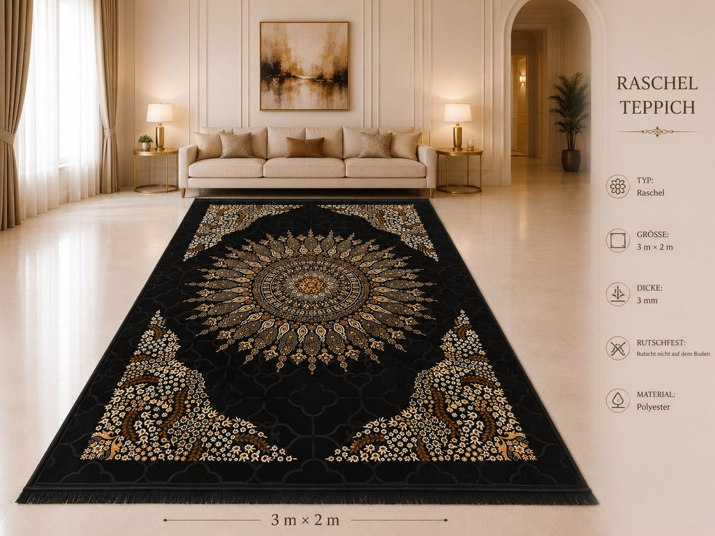 RASCHELTEPPICH 300 cm x  200cm