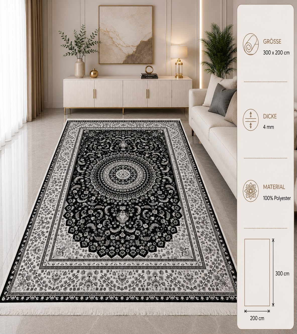 PREMIUM TEPPICH 300cm x200cm