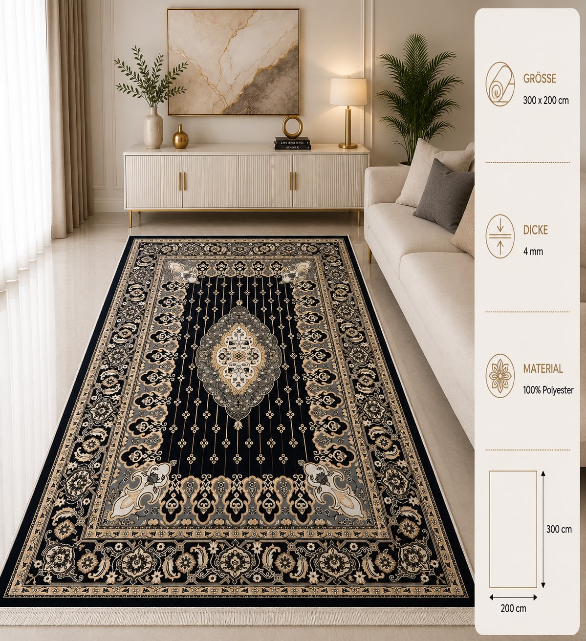 PREMIUM TEPPICH 300cm x200cm