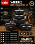 UAKEEN Premium Granit Kochgeschirr-Set – 10-teilig