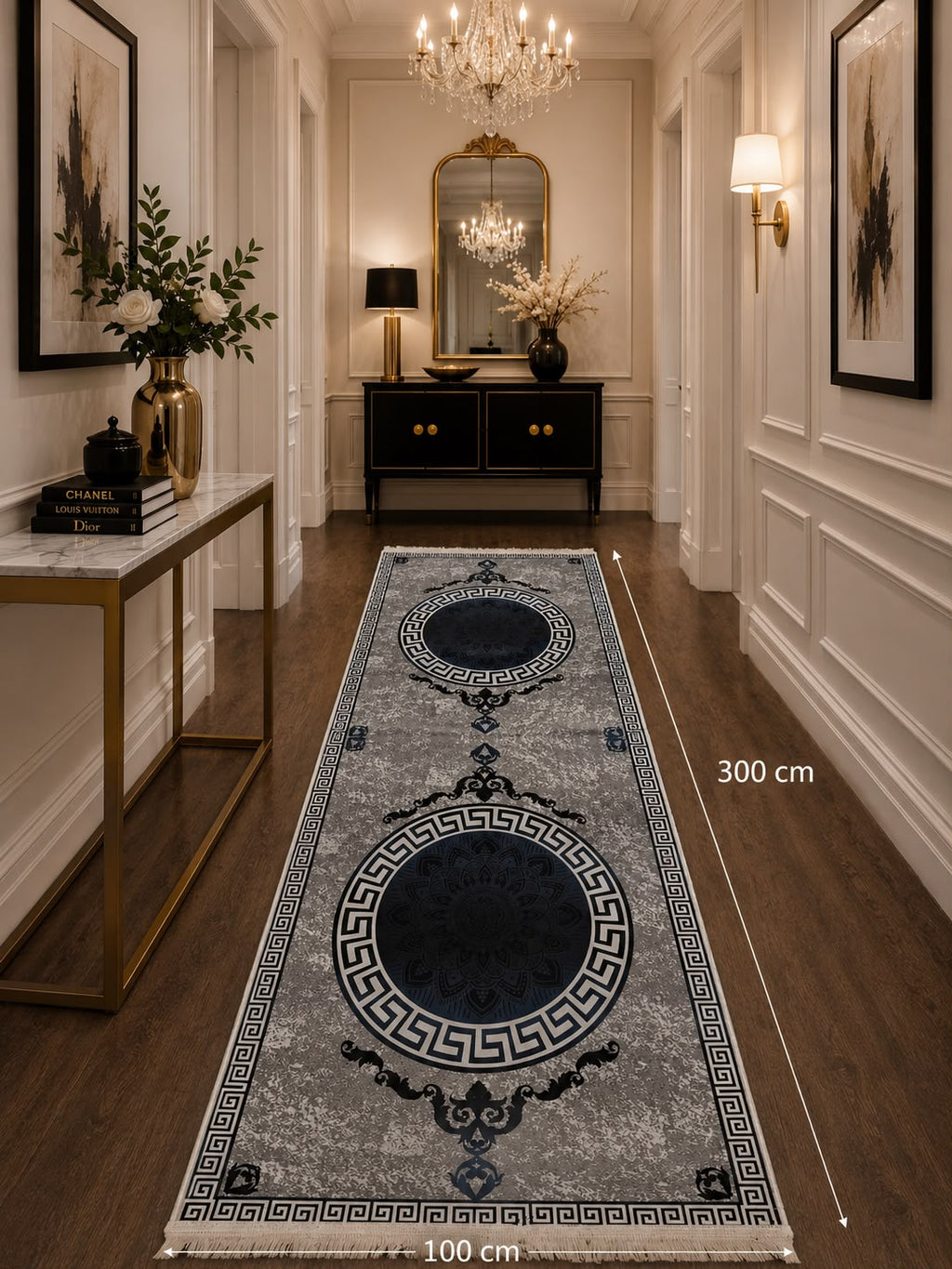 Eleganter Flurläufer 300 × 100 cm