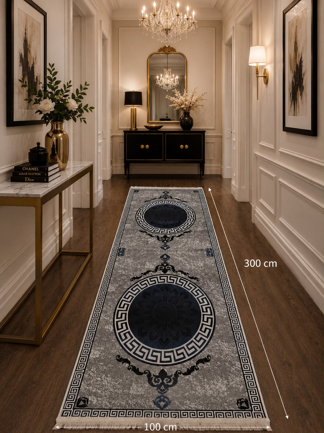 Eleganter Flurläufer 300 × 100 cm