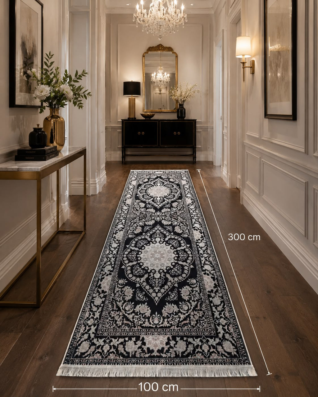 Eleganter Flurläufer 300 × 100 cm