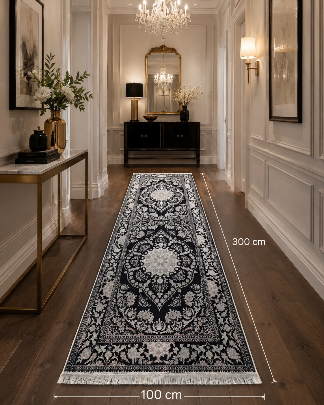Eleganter Flurläufer 300 × 100 cm