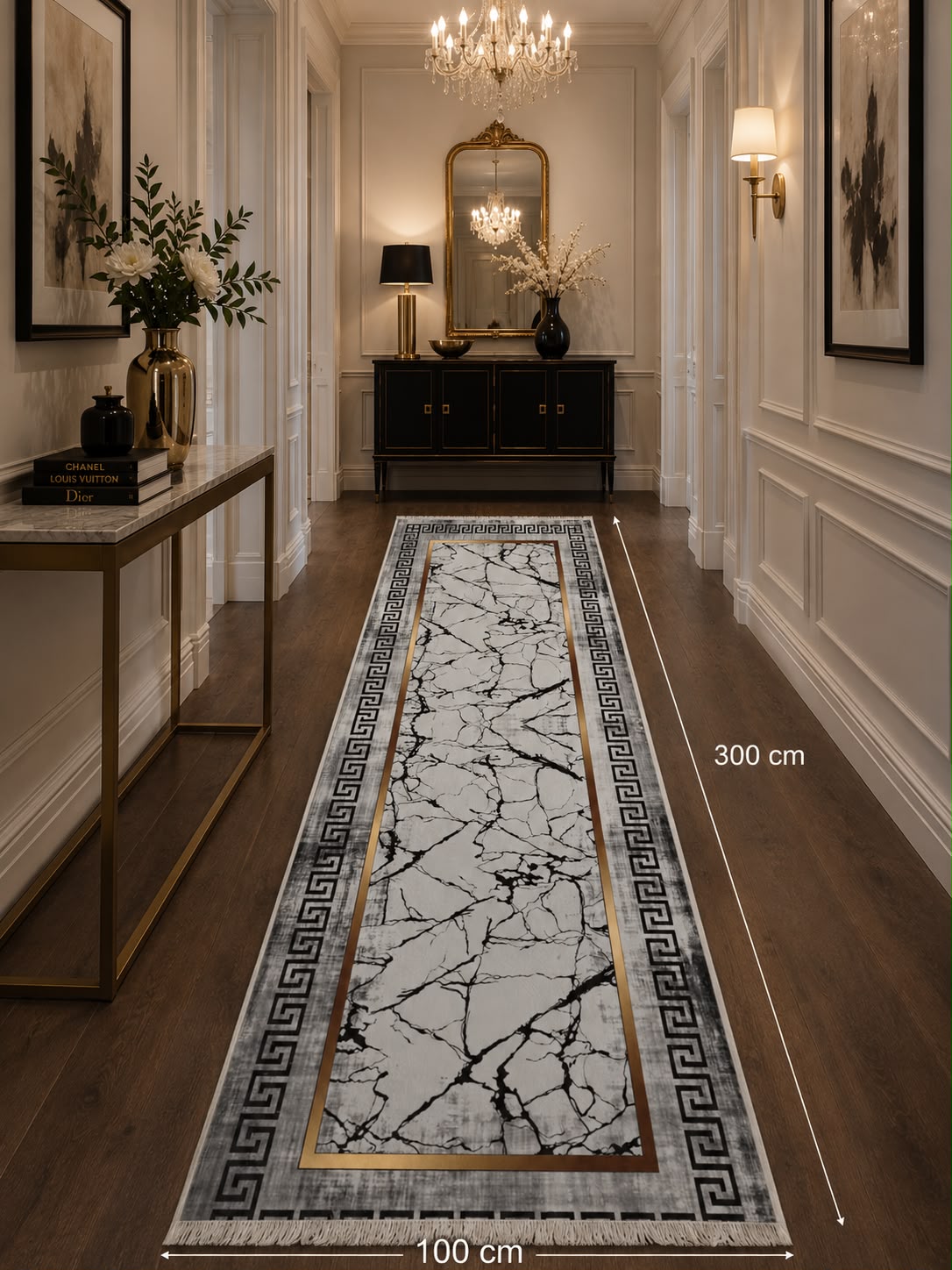 Eleganter Flurläufer 300 × 100 cm