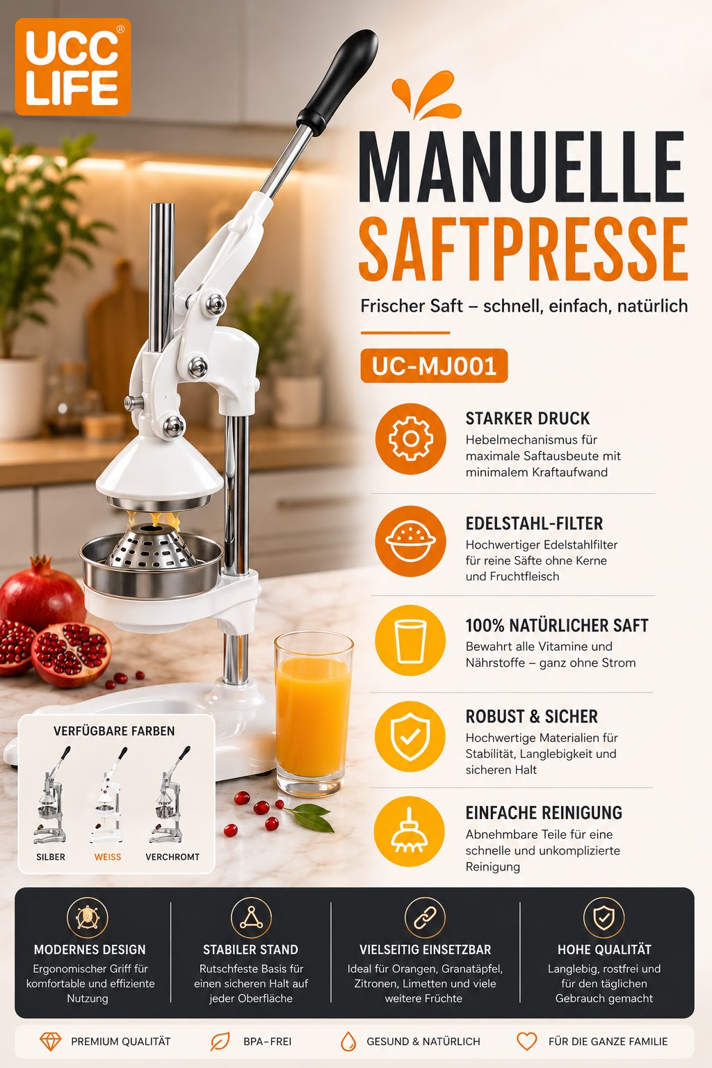 Manuelle Saftpresse