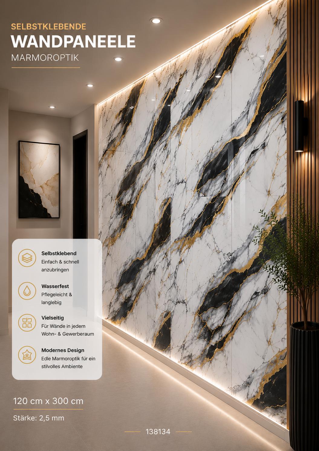 Wandpaneel Selbstklebende 120 × 300 cm