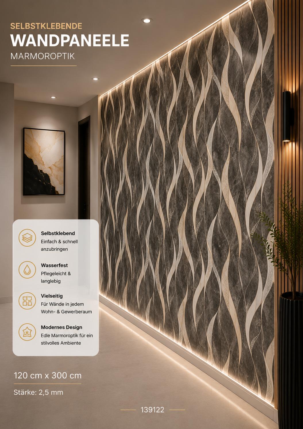 Wandpaneel Selbstklebende 120 × 300 cm