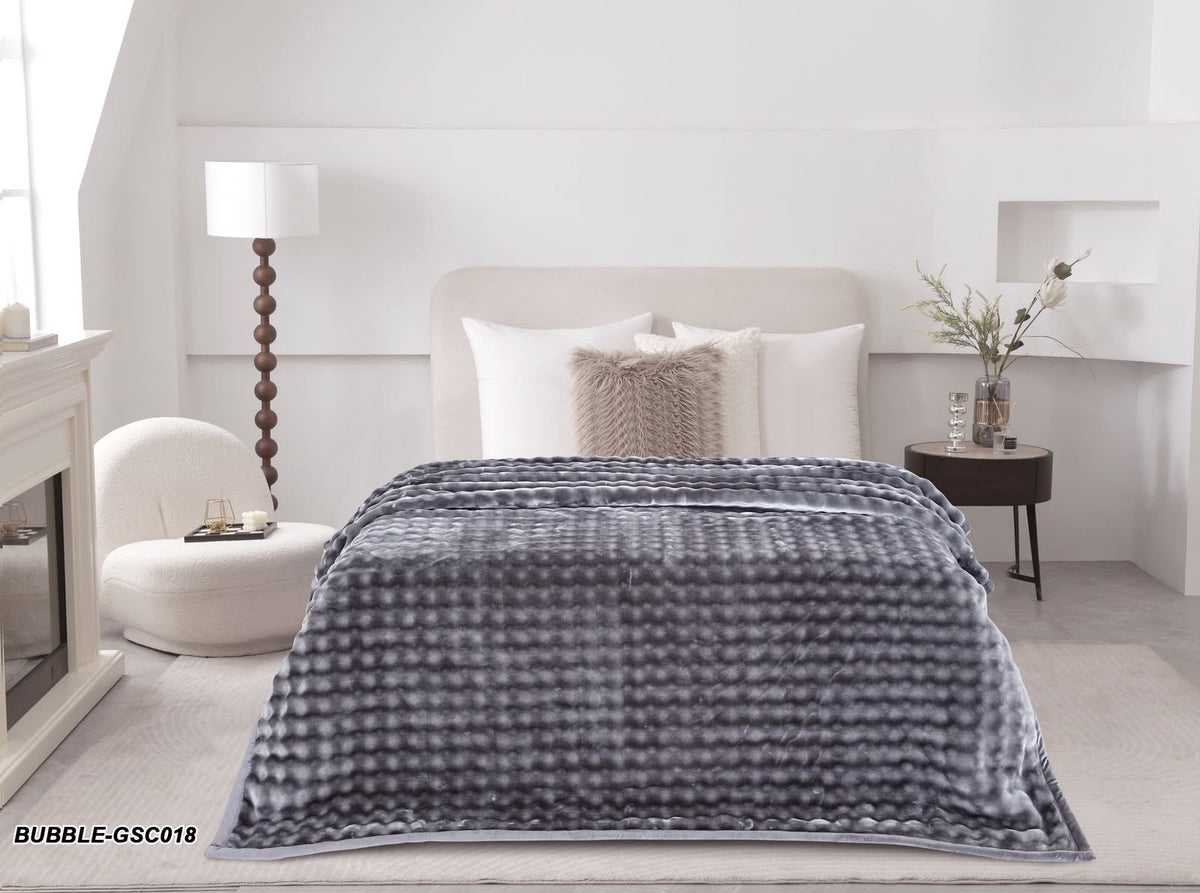 Bubble Kuscheldecke Grau