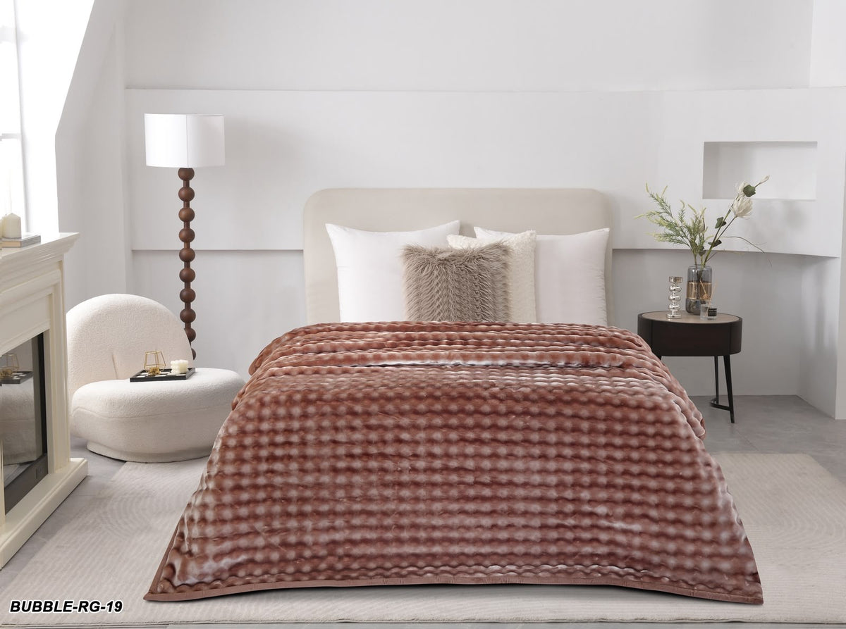 Bubble Kuscheldecke Braun